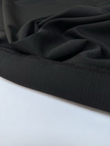 Wool Jacquard Fabric Black Ribbed
