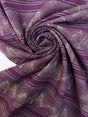 Wool Printed Purple Beige Fabric