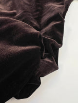 Brown Velour Knitted Fabric