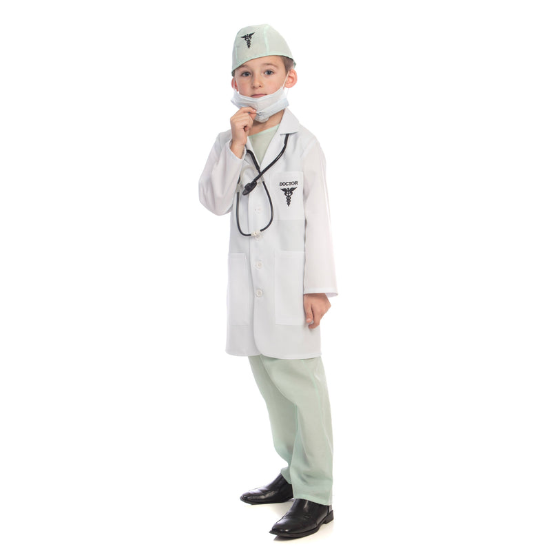 Deluxe kids doctor costume with lab coat and accessories
