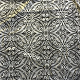 Lili Damask Burnout Stretch Velvet Fabric - Damask Burnout, 58" Width (1 Yard)