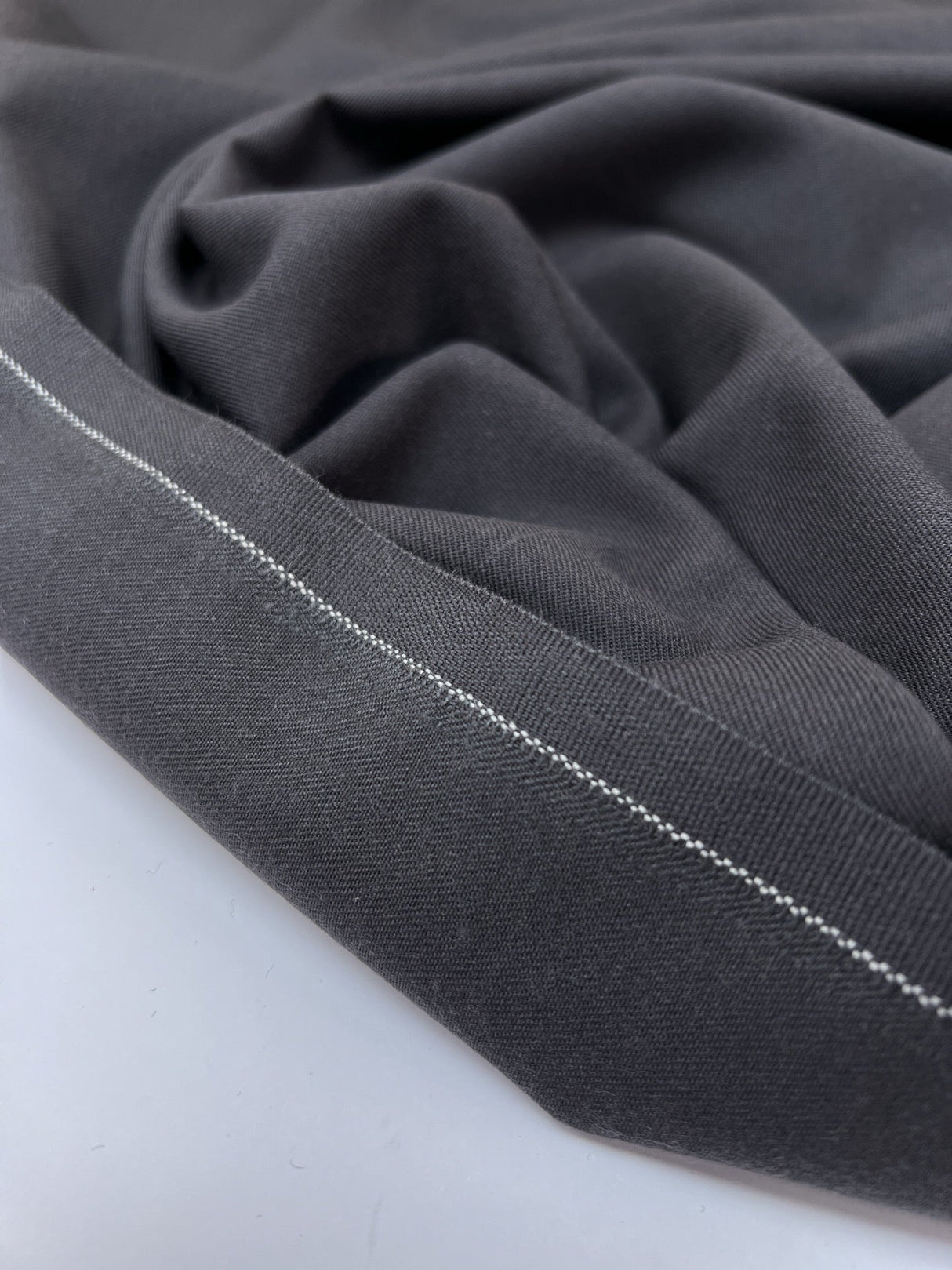 Italian Gray Wool Twill