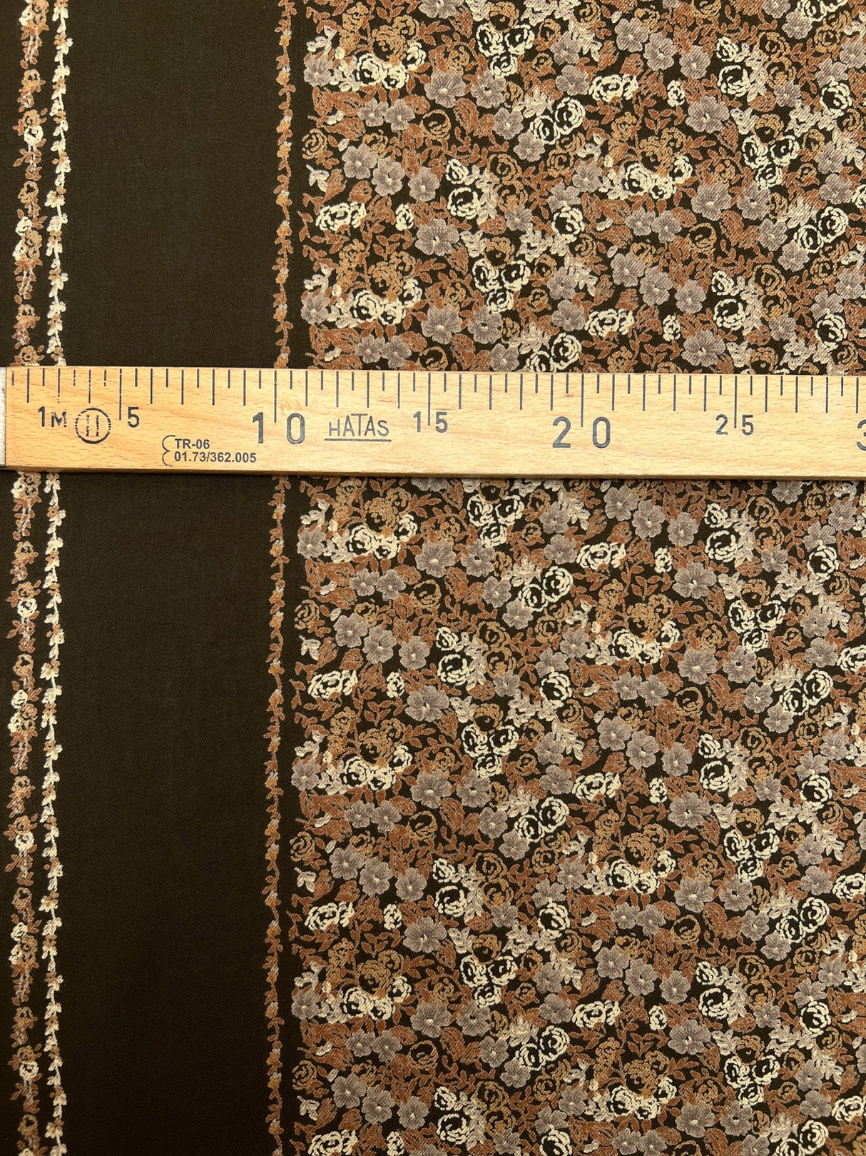 Acrylic Twill Printed Brown Beige