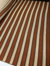 Wool Striped Fabric Brown Beige