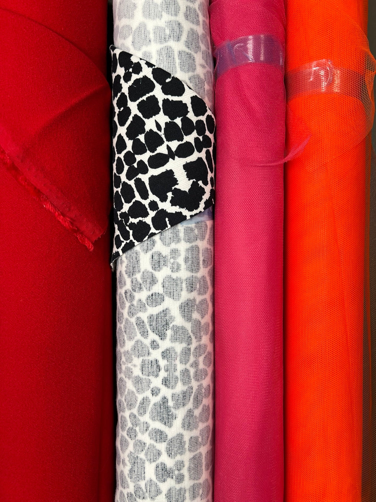 Polyamide Mesh Printed Red-Orange-Black