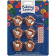 Baseball Glove Candle Set – 6 Count toppers cakes or cupcakes
