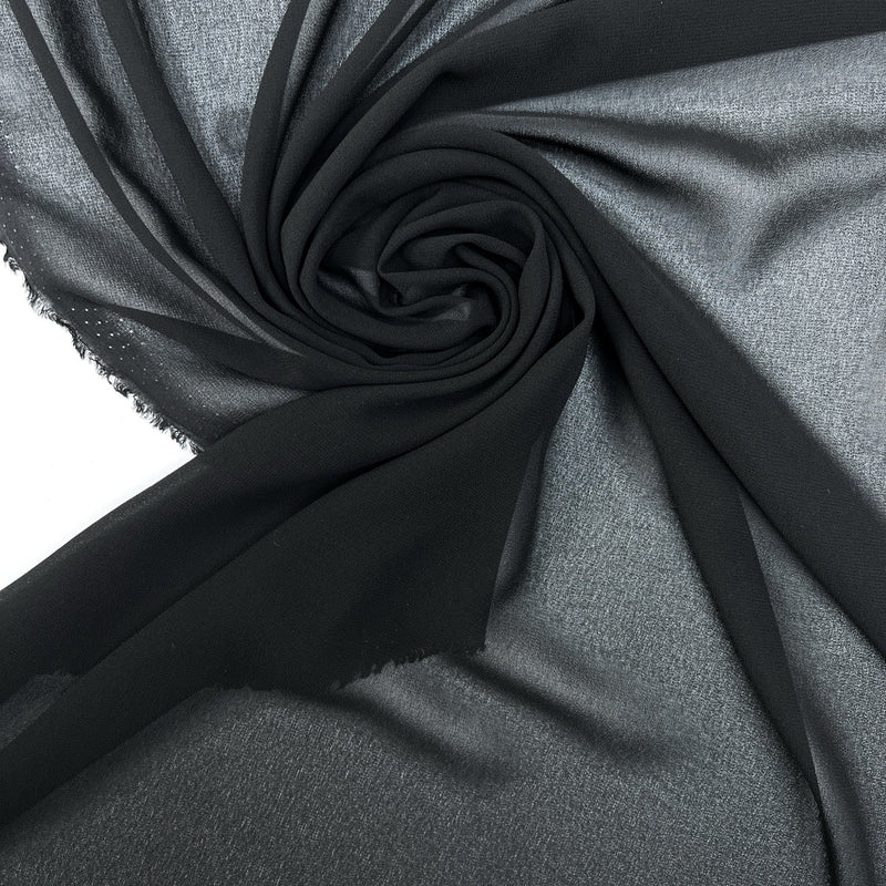 Black Polyamide Crepe Fabric