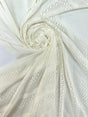 Polyamide Elastane Knitted Fabric White Geometric Print