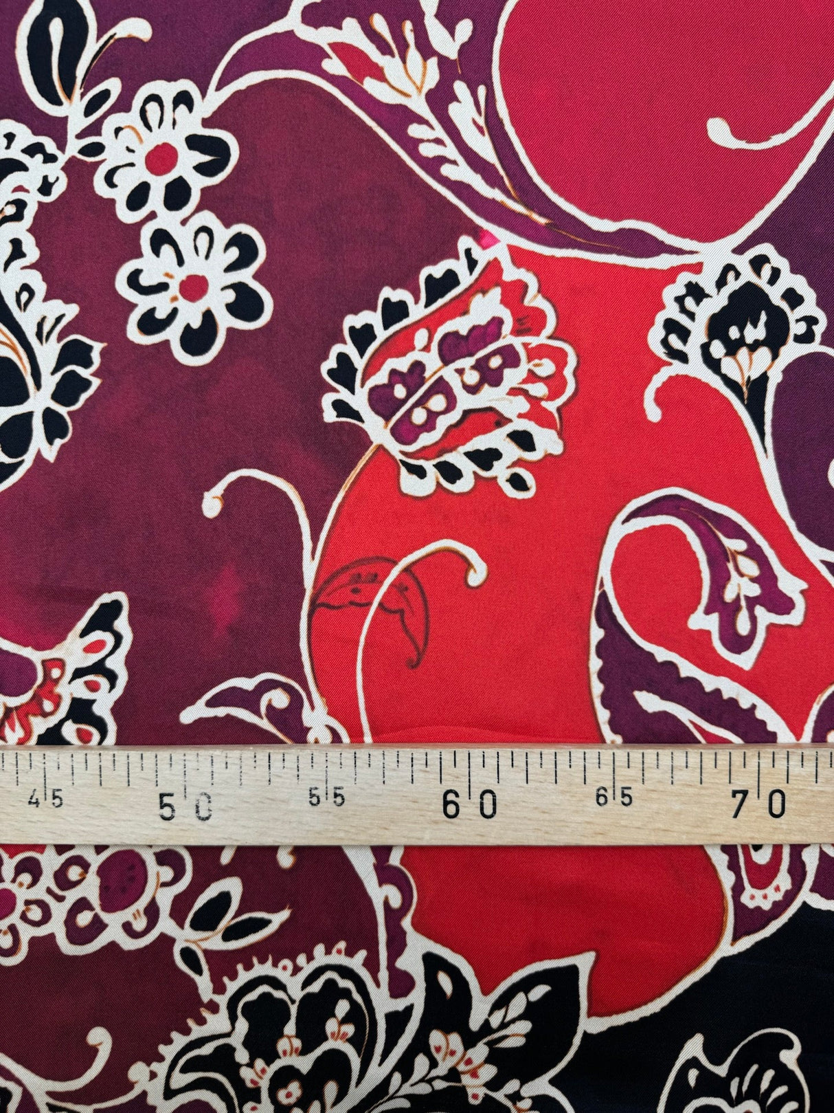 Silk Floral Fabric Multicolour Italian