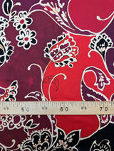 Silk Floral Fabric Multicolour Italian