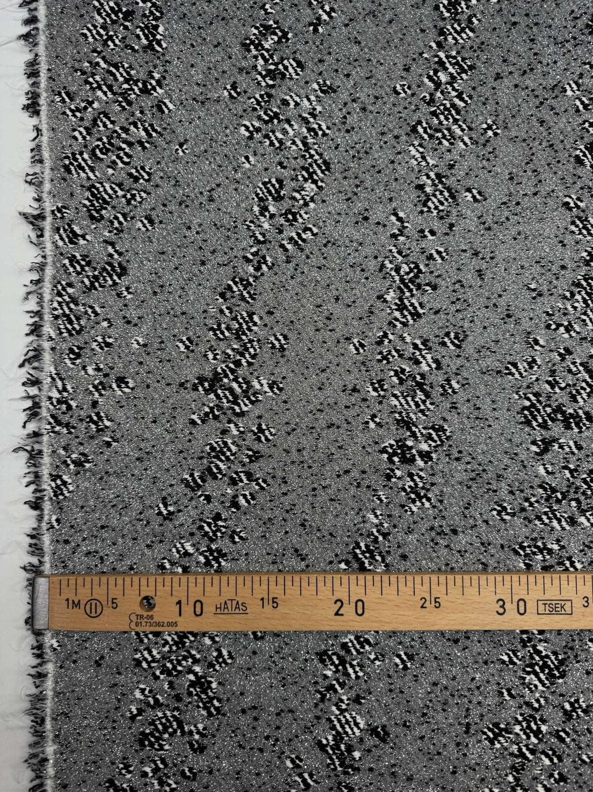 Cotton Lurex Tweed Gray