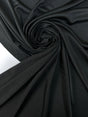Black Polyester Elastane Knitted Fabric