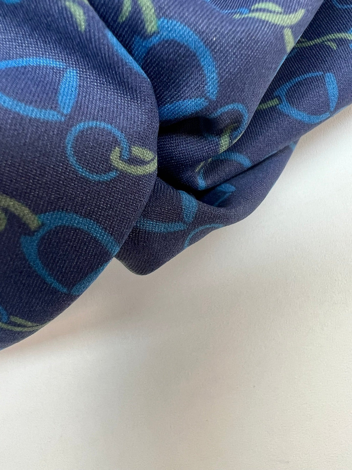 Printed Polyamide Elastane Knit Green-Blue