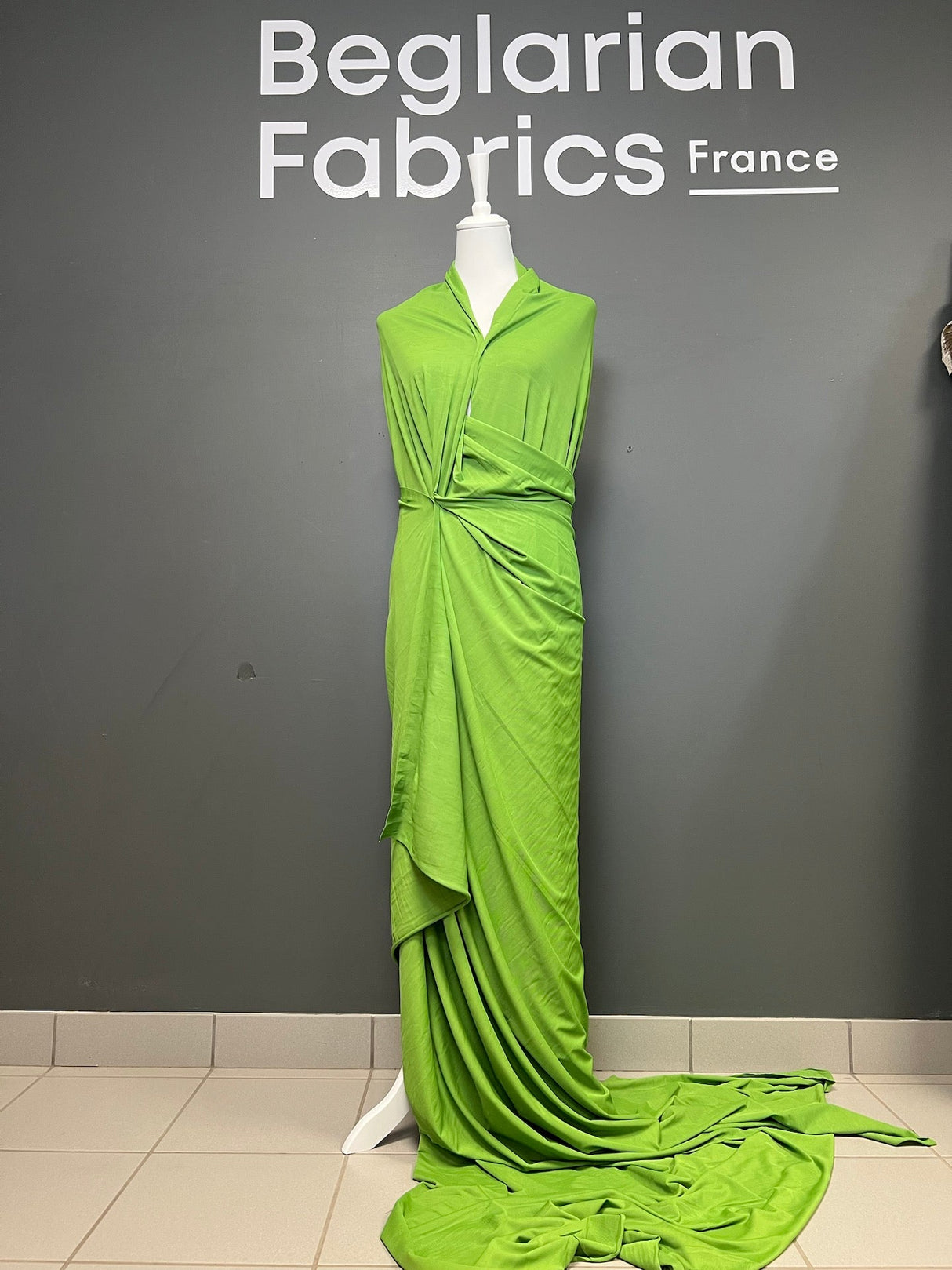 Viscose Elastane Knit Sportswear Fabric Green