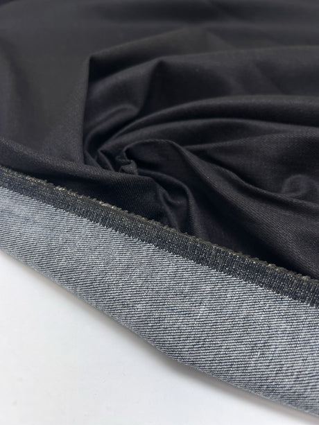 Cotton Elastane Denim Blue Black