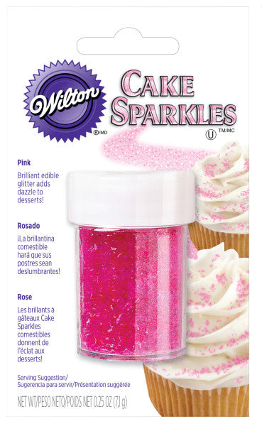 Wilton Pink Cake Sparkles, 0.25 oz.