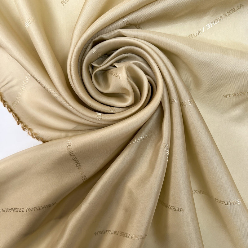 Beige Viscose Lining Twill