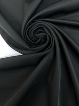 Black Wool Rep Weave Fabric