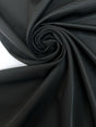 Black Wool Rep Weave Fabric