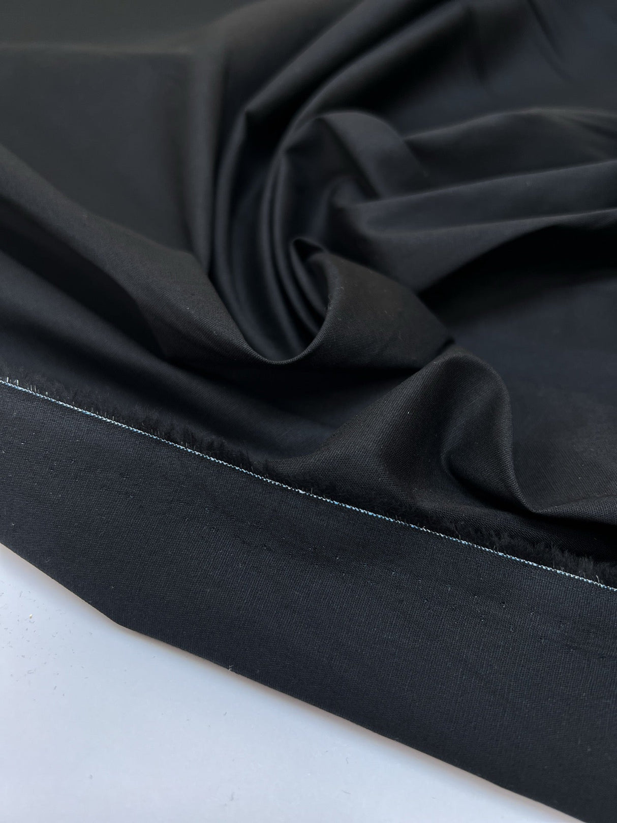 Cotton Elastane Woven Blue Black