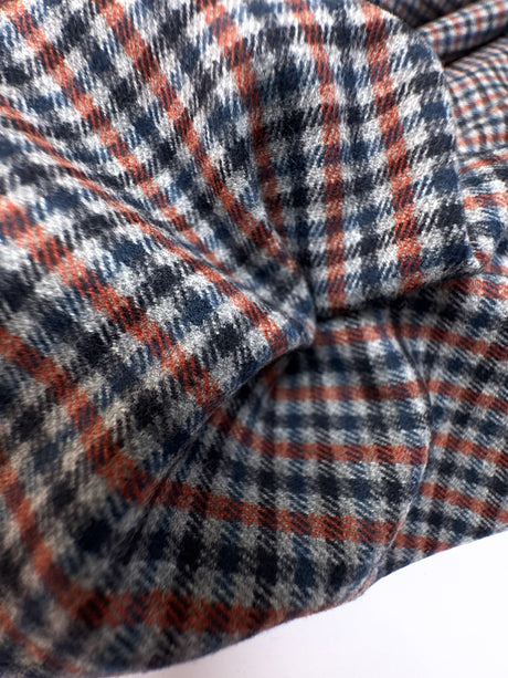 Polyester Tweed Striped Gray-Blue-Orange