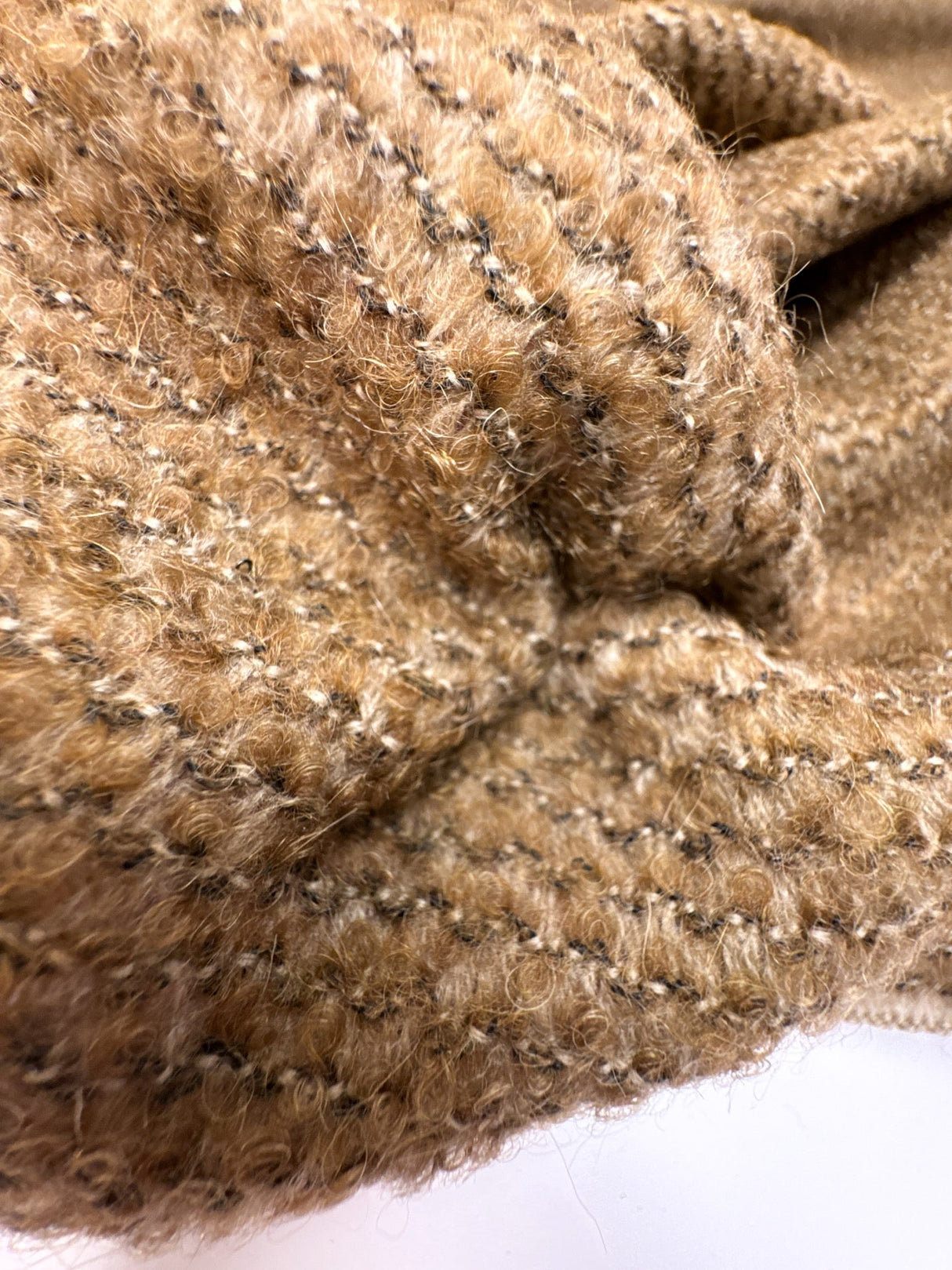 Wool Polyamide Woven Melange Brown Beige