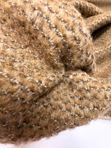 Wool Polyamide Woven Melange Brown Beige