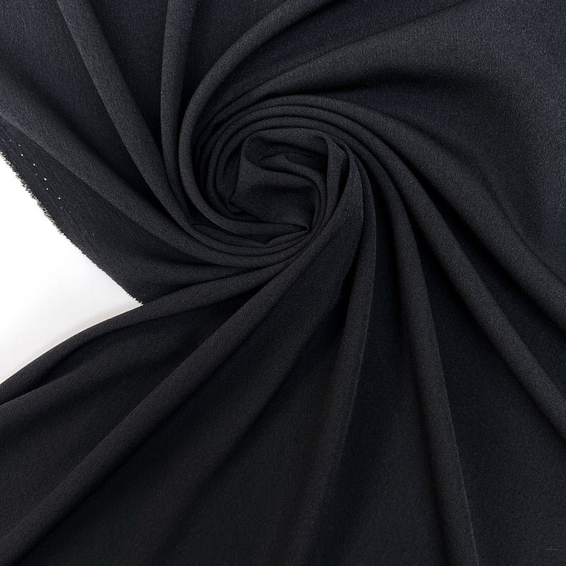 Black Crepe Blend Fabric