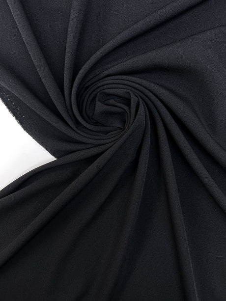 Black Crepe Blend Fabric