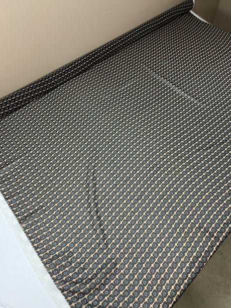Polyester Chiffon Geometric Print Black Brown