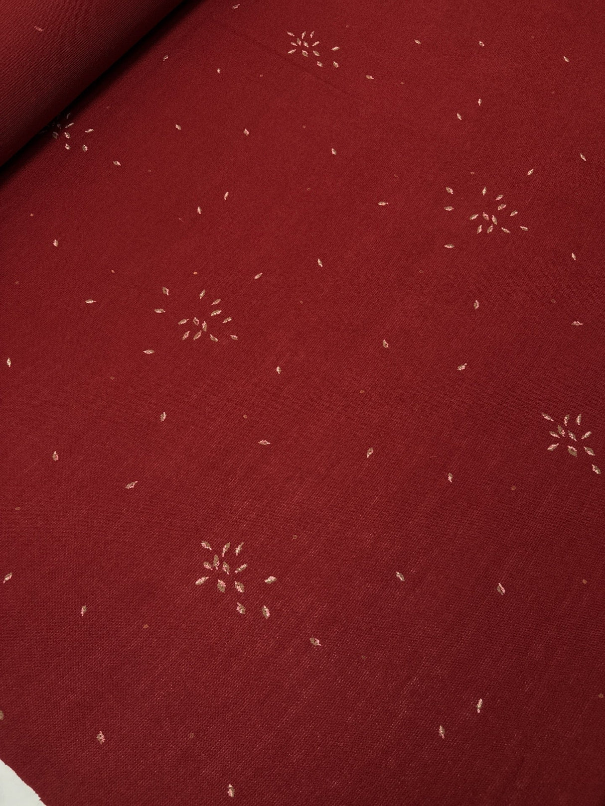 Acrylic Knitted Fabric Printed Red