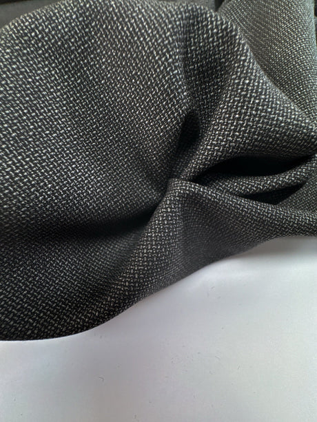 Wool Polyamid Tweed Gray Black