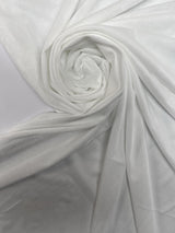 White Polyester Elastane Knitted Fabric