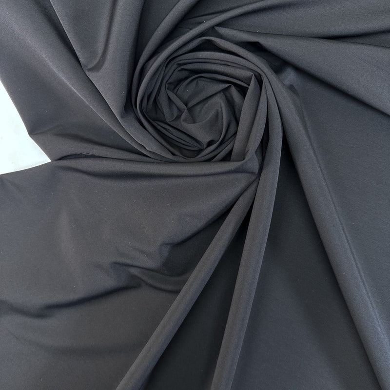 Black Wool Polyester Woven