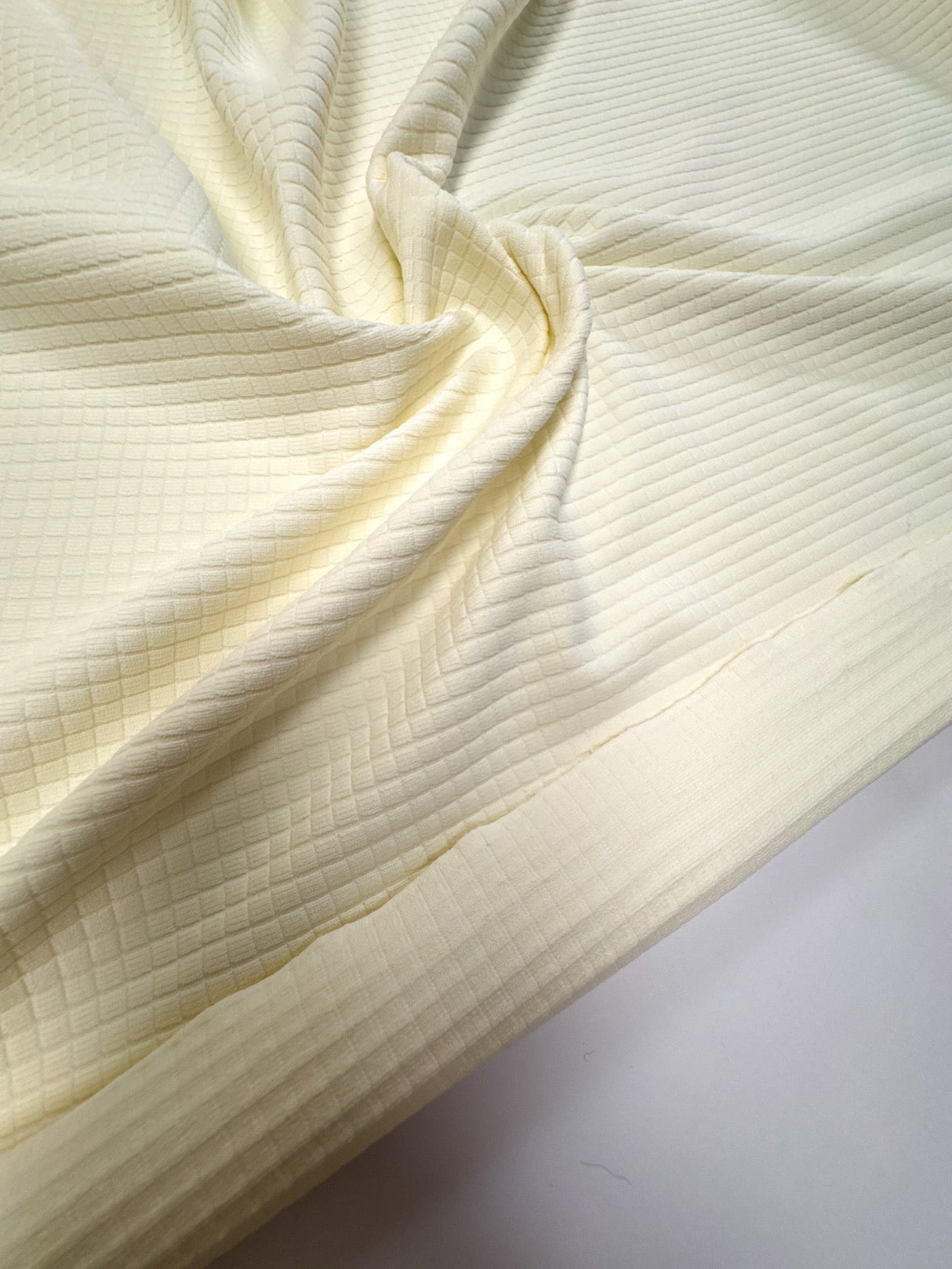 Polyamide Elastane Knitted Check Beige White