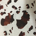 Poly Cotton Cow Print Fabric Brown Black 59"