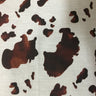 Poly Cotton Cow Print Fabric Brown Black 59"