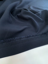 Blue Polyester Viscose Cotton Elastane Double Weave