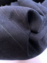 Wool Blend Woven Striped Blue Suiting
