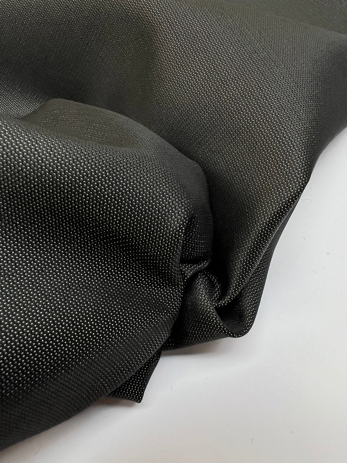 Wool Jacquard Fabric Gray Black