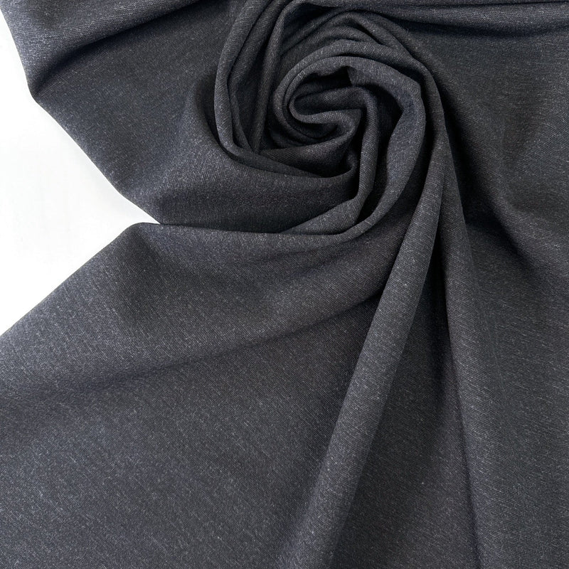 Viscose Knit Melange Gray Blue Stretch Fabric