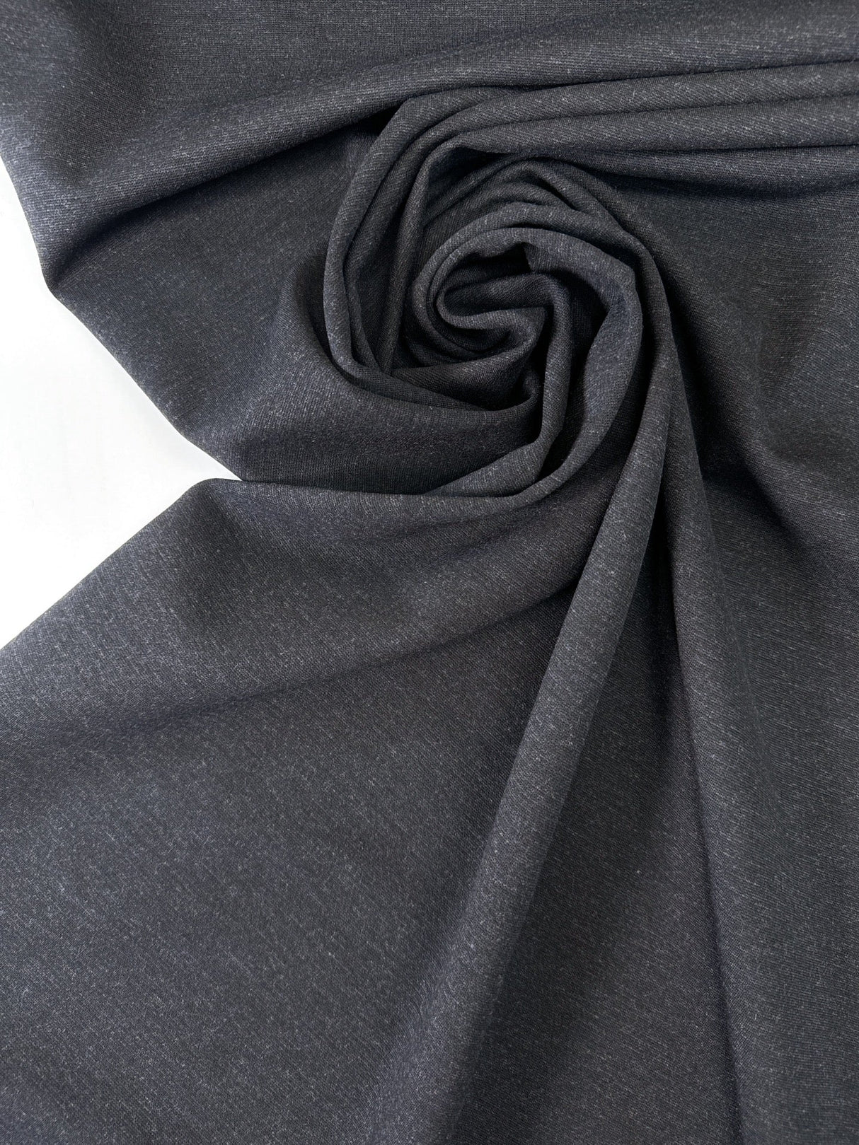Viscose Knit Melange Gray Blue Stretch Fabric