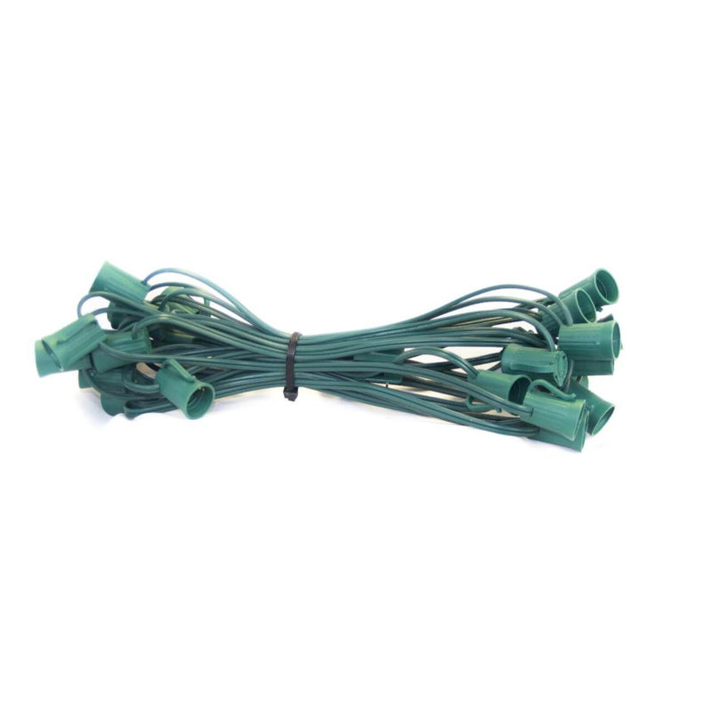 Heavy-Duty C9 Socket Cord – 25' 6" Spacing Professional Grade Holiday Light Stringer
