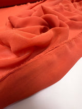 Orange Polyester Crepe Fabric