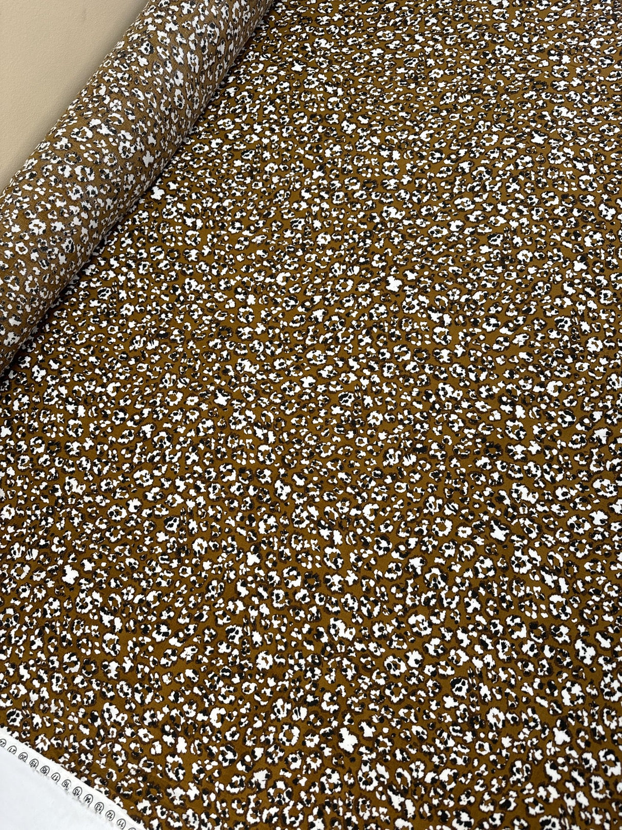 Viscose Staple Printed Brown Beige