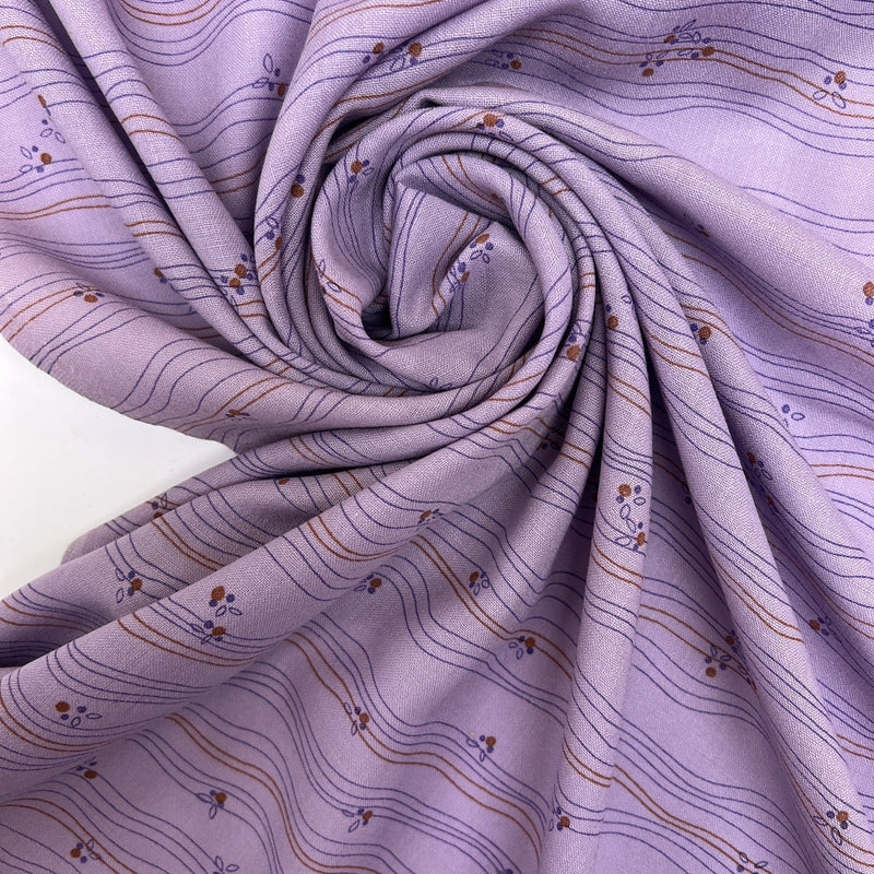 Wool Woven Striped Purple