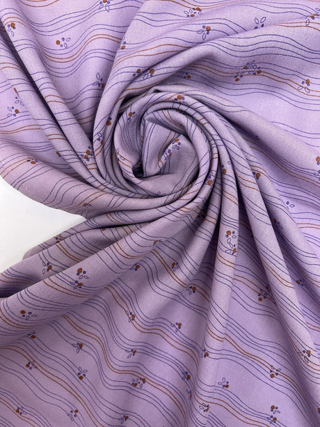 Wool Woven Striped Purple