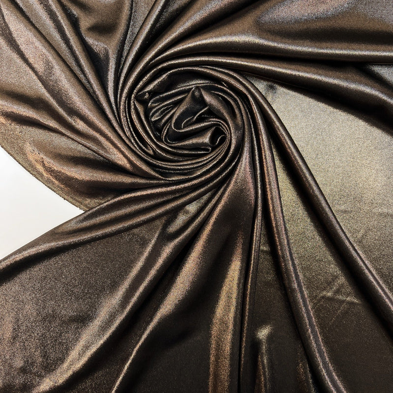 Golden Knitted Fabric With Moiré