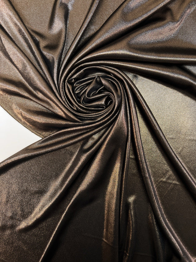 Golden Knitted Fabric With Moiré