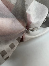 Polyester Organza Printed White Gray